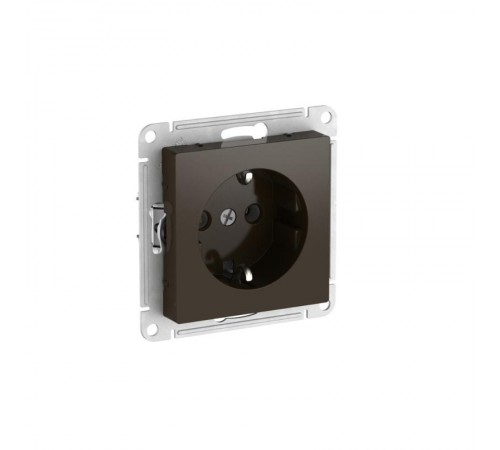AtlasDesign Мокко Розетка с заземлением, 16А, механизм, быстрозажимные клеммы  ATN000643S  SE