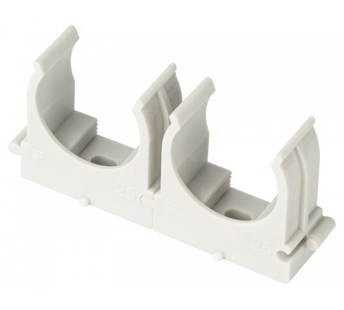 Крепеж клипса для труб  CLIP-25-G-MP d 25мм серый для монтажного пистолета (прямой монтаж) 50шт CLIP-25-G-MP  Б0062105  ЭРА