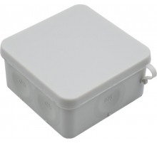 Коробка разветвительная (серая) 100*100*50  двухкомпонентная IP66 стойкая к УФ с поводком  КР2404  HEGEL