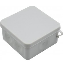 Коробка разветвительная (серая) 100*100*50  двухкомпонентная IP66 стойкая к УФ с поводком  КР2404  HEGEL