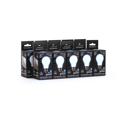 Лампа светодиодная Black LED Filament A60 OPAL E27 10W 860lm 4100К  102202210  Gauss