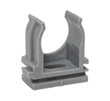 Крепеж-клипса для ручного монтажа d20 мм (10 шт) серая -Plast derj-z-20sn-r  EKF