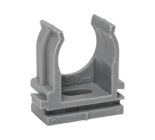 Крепеж-клипса для ручного монтажа d20 мм (10 шт) серая -Plast derj-z-20sn-r  EKF