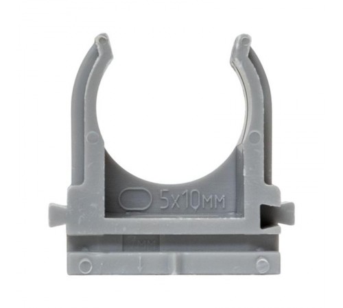 Крепеж-клипса для ручного монтажа d20 мм (10 шт) серая -Plast derj-z-20sn-r  EKF
