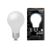 Лампа светодиодная Black LED Filament A60 OPAL E27 10W 860lm 4100К  102202210  Gauss