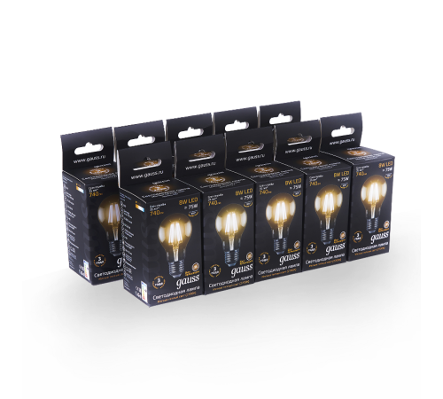 Лампа светодиодная LED 8Вт E27 220В 2700К A60  102802108  Gauss