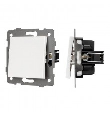 Механизм выключателя одноклавишный непроходной SWT-MK01-PL-WH-V (250V, 10A) (Arlight, -)  049867  Arlight