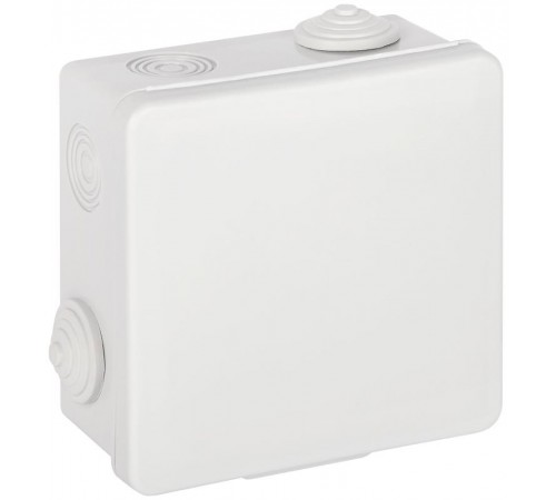 Коробка распределительная о/у 100х100х50мм с гермовводами 8 вх. IP54 KOR-100-100-50-8g  Б0037441  ЭРА