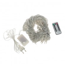 Дождь (занавес) 3х2м, прозрачный ПВХ, эффект водопада, 240 LED, белый  235-005  NEON-NIGHT