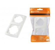 Рамка 2-х постовая горизонтальная белая "Онега"   SQ1805-0024  TDM