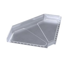 Угол горизонтальный 90 градусов Стандарт INOX (AISI 316) 600х80  PR16.3543  Промрукав