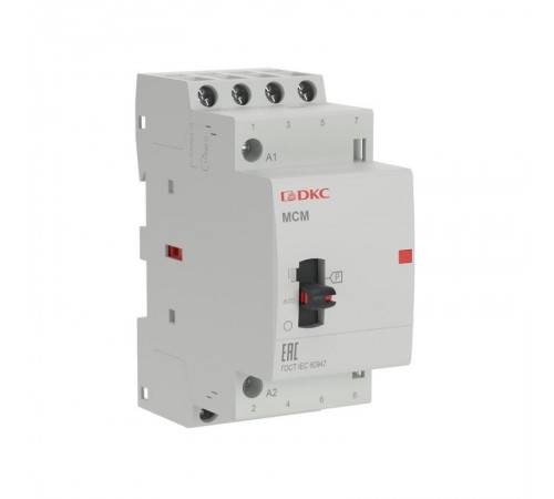 Контактор модульный YON max MCМ 4п 25A 240В 4НО с ручным управлением  MCM-25-40-A240  DKC