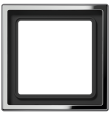 Рамка для вертикальной и горизонтальной установки, 1 пост; металл; хром; GCR  GCR2981  Jung