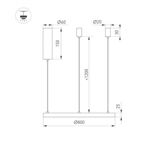 Светильник SP-CONGO-MULT-1-R800-42W Warm3000 (GD, 120 deg, 230V) (Arlight, IP20 Металл, 5 лет)  046250  Arlight