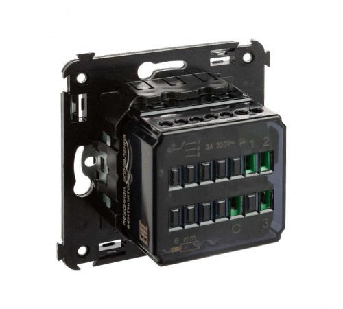 Механизм управления вентиляторами в стену, "Avanti", "Черный квадрат"  4402173  DKC