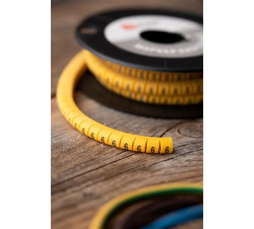 Маркер-кабельный 6,0кв.мм "6" (500шт.) (ЕС-3) EKF PROxima  plc-KM-6-6  EKF