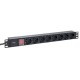 Блок розеток PDU TERACOM PRO 19" 1U 16А/250В 8 розеток Schuko 2 метра сечение 3x1,5 мм2  TRP-HPD-LSP-16A-8SH-2MSH  EKF