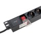 Блок розеток PDU TERACOM PRO 19" 1U 16А/250В 8 розеток Schuko 2 метра сечение 3x1,5 мм2  TRP-HPD-LSP-16A-8SH-2MSH  EKF
