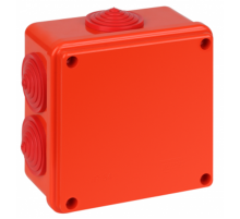 Коробка распределительная Тусо для о/п, 100х100х50мм не распр.горение HF 6вводов, IP54 керам.клеммник на 3 пол до 10 мм2