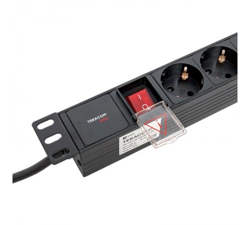 Блок розеток PDU TERACOM PRO 19" 1U 16А/250В 8 розеток Schuko 2 метра сечение 3x1,5 мм2  TRP-HPD-LSP-16A-8SH-2MSH  EKF
