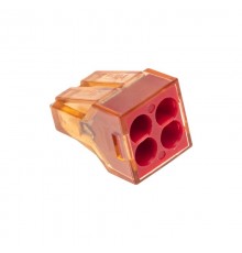 Экспресс-клемма СМК 773-604 с пастой, 4-проводная 0,75-4 мм (блистер 5 шт/уп)  07-5275-5  REXANT