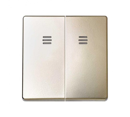 Клавиша двойная для выключателя с голубой подсветкой цвета шампань S82  8202025-034  Simon