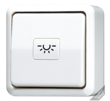 Кнопка для накладного монтажа без фиксации, однополюсная с НО контактом; слоновая кость  631A  Jung