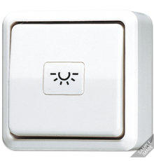 Кнопка для накладного монтажа без фиксации, однополюсная с НО контактом; слоновая кость  631A  Jung