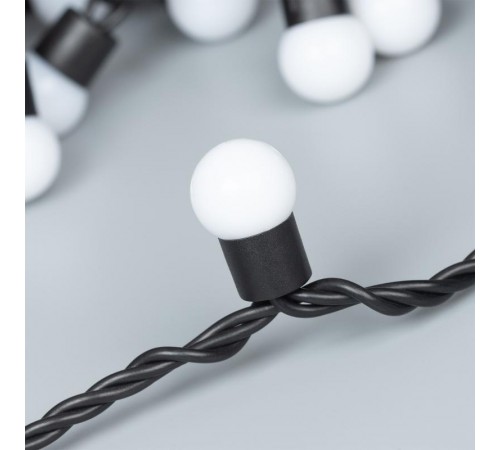 Светодиодная гирлянда ARD-BALL-CLASSIC-D17.5-10000-BLACK-100LED WARM (230V, 7W)  025584  Arlight