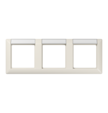 Рамка 3-кратная с полем для надписи для горизонтальной установки; слоновая кость  AS5830NA  Jung