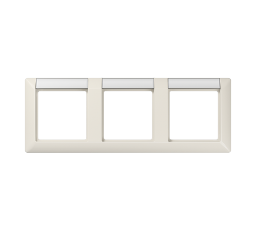 Рамка 3-кратная с полем для надписи для горизонтальной установки; слоновая кость  AS5830NA  Jung