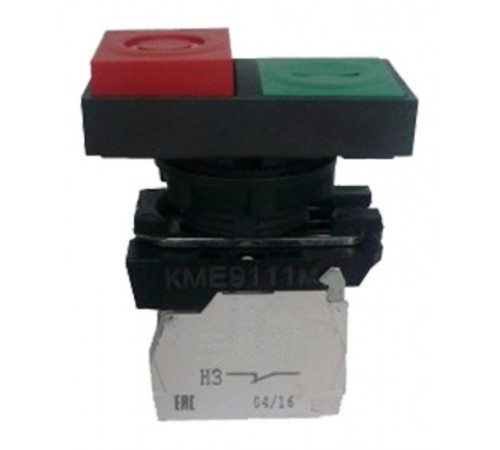 КМЕ 8111м УХЛ3, 1но+1нз, 2 толкателя зелёный-красный, IP40, выключатель кнопочный (ЭТ)  ET004138  Электротехник