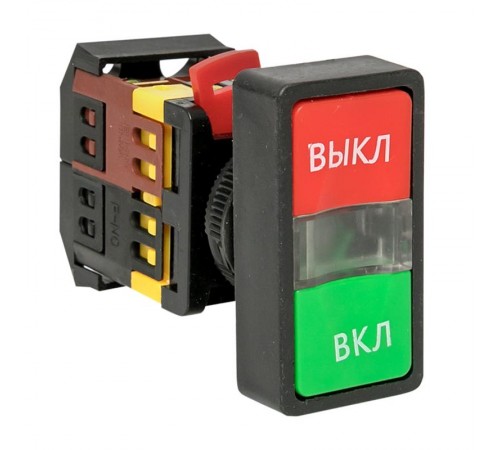 Кнопка AS-22N "Пуск-Стоп" прямоугольная 220В NO+NC EKF PROxima  pbn-as-rec  EKF