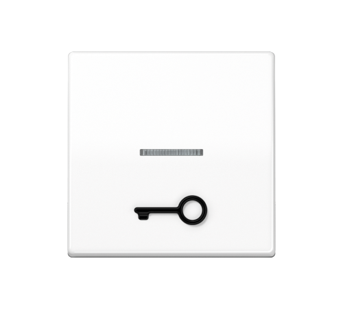 Клавиша для выключателя с окошком для подсветки и символом "замок"; белая AS591T1KO5WW Jung