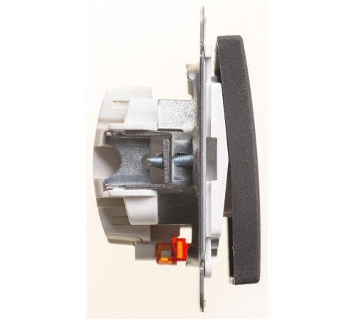 W59 Черный бархат Переключатель 1-клавишный с подсветкой 10АХ  VS610-157-6-86  SE