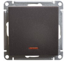 W59 Черный бархат Переключатель 1-клавишный с подсветкой 10АХ  VS610-157-6-86  SE