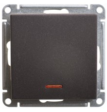 W59 Черный бархат Переключатель 1-клавишный с подсветкой 10АХ  VS610-157-6-86  SE