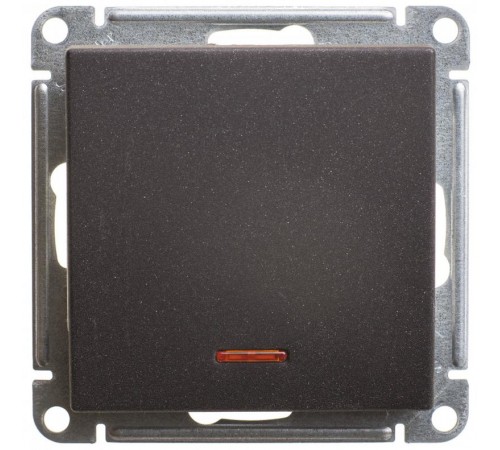 W59 Черный бархат Переключатель 1-клавишный с подсветкой 10АХ  VS610-157-6-86  SE