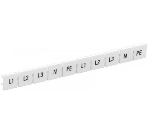 Маркеры для КПИ-10мм2 с символами "L1, L2, L3, N, PE"   YZN11M-010-K00-A  IEK 