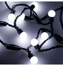 Светодиодная гирлянда ARD-BALL-CLASSIC-D17.5-20000-BLACK-200LED WHITE (230V, 14W)  025590  Arlight