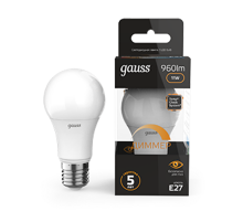 Лампа светодиодная LED 11Вт E27 220В 3000К A60, диммируемая  102502111-D  Gauss