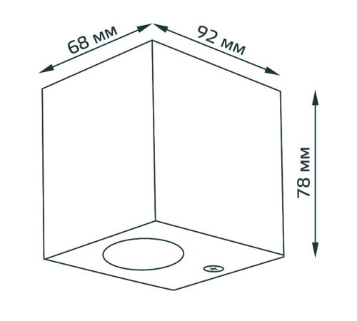 Светильник садово-парковый Cube настенный архитектурный, GU10, 67*92*80mm, 170-240V / 50Hz, 2xMax.35W, IP54  GD158  Gauss
