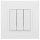 14-1107-01 Выключатель 3-клавишный, 10АХ-250В, IP20, Эра Elegance, белый  Б0034249  ЭРА