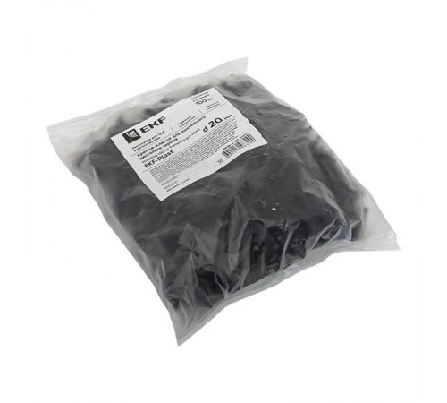 Крепеж-клипса для монтажного пистолета d20 мм (100 шт) черная  derjp-z-20-black   EKF