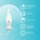 Лампа светодиодная LED 8Вт E14 220В 4100К Elementary свеча на ветру  34128  Gauss