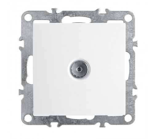 PST00-9108-01 Розетка телевизионная 1-местная, 75 Ом (механизм), 5-862МГц, серия Эрна, белый  39315  STEKKER