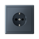ArtGallery Грифель Розетка с заземлением со шторками, 16А, механизм, быстрозажим. клем.  GAL000745S  SE