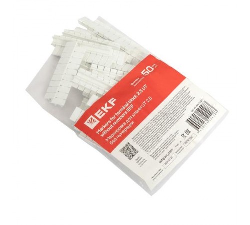 Маркировка для клемм UT 2.5 без нумерации scr-ut-mrk-2,5-0  EKF