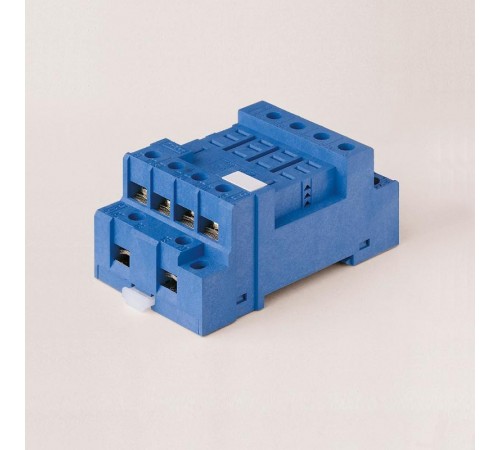 Розетка с винтовыми клеммами (под шайбу) для реле 56.34; в комплекте металлическая клипса 096.71; версия: синий цвет  9674SMA  Finder