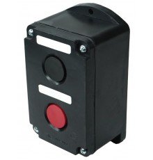 ПКЕ 222-2 У2, 10А, 660В, 2 элемента, чёрный и красный цилиндр, накладной, IP54, пост управления (ЭТ)  ET519076  Электротехник